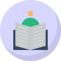 Book Reader Vector Icon Design