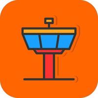 Control Tower Vector Icon Design