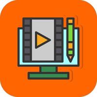 diseño de icono de vector de edición de video