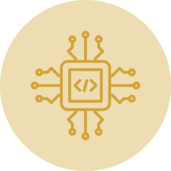 Code Processor Vector Icon Design