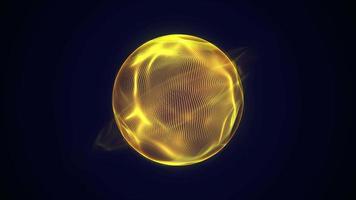 Abstract Round Gold Color Particle Animation video