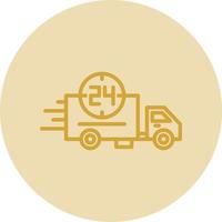 24 Hours Delivery Vector Icon Design