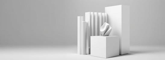 3d rendering of an abstract product display podium photo