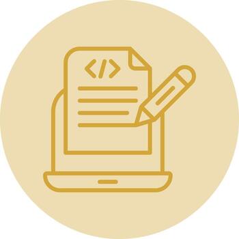 diseño de icono de vector de notas de programación