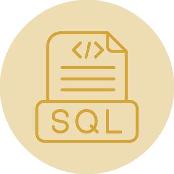 diseño de icono de vector de archivo sql