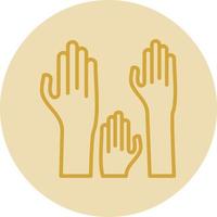 Hands Up Vector Icon Design