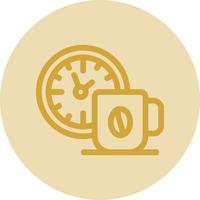 diseño de icono de vector de tiempo de café