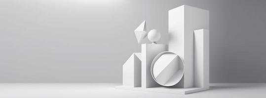 3d rendering of an abstract product display podium photo