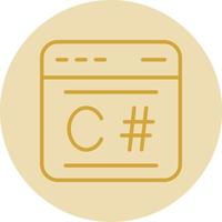 C Sharp Vector Icon Design