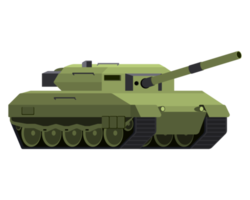 principale battaglia serbatoio nel piatto stile. Tedesco militare veicolo leopardo 2. colorato png illustrazione.