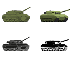 impostato di principale battaglia cisterna. Tedesco militare veicolo leopardo 2. png illustrazione.
