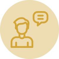 Person Chatting Vector Icon Design