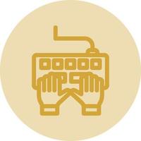 Typing on Keyboard Vector Icon Design