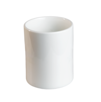 White cup isolate. Side view. Mockup template png