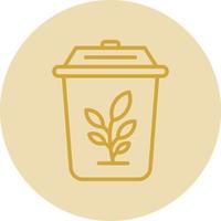 diseño de icono de vector de basura de planta