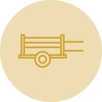 Wood Cart Vector Icon Design