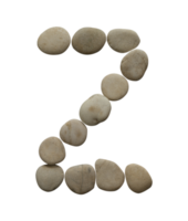 Letter Z in stone isolated png