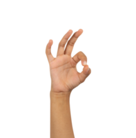 hands gesture of OK isolated element png