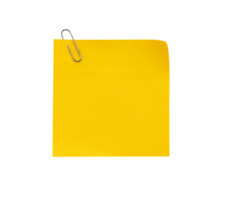 geel Notitie papier met klem png