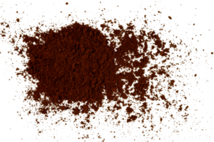 Instant roasted coffee powder isolated png