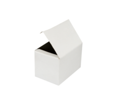 öppen vit låda förpackning isolerat för prototyper png