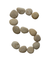 Letter S in stone isolated png
