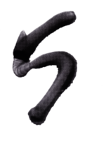 Number 5 in spray brush isolated png