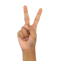 Peace hands gesture symbol element png