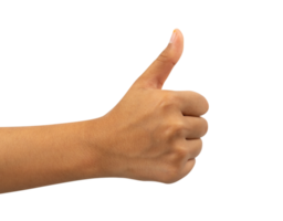 hand with thumb up isolated png