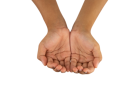 two hands holding something isolated png