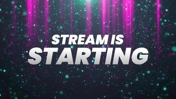 Stream starting screen. animated overlay, streaming overlay V1 video