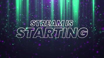 Strom beginnend Bildschirm. animiert überlagern, Streaming Overlay v1 video