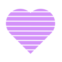 Illustration of a purple heart icon png