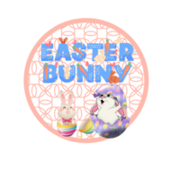 Round Easter Bunny png