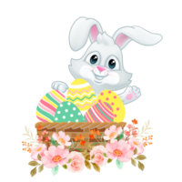 Weiß Hase glücklich Ostern Tag png