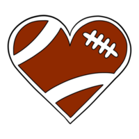 American Football In Heart Shape png