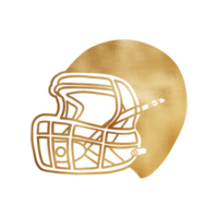 Elegant Golden American Football Helmet png