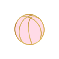 Pink And Gold Basketball png