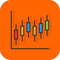 Candlestick Chart Vector Icon Design