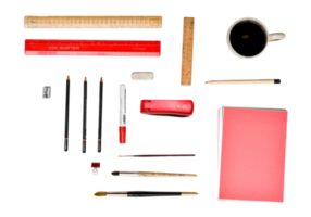 Pencils and paint brush png