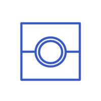 Câmera logotipo ícone linha arte rabisco png
