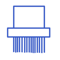 tekening logos of icoon voor vernietigen papier lijn kunst png