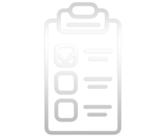 Clipboard icon. Trendy flat icon on transparent background from Gym and fitness png