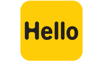 hello sign on transparent background png