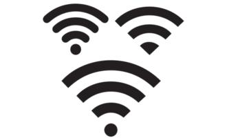 Wireless sign on transparent background. png