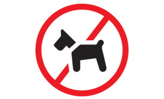 pet not allowed - dogs not allowed - cats not allowed icon on transparent background png