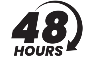 72 heures logo sur transparent Contexte png