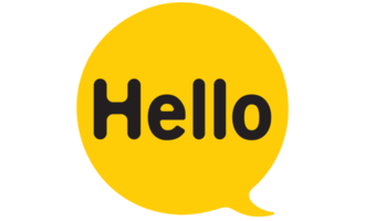 hello sign on transparent background png