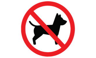 pet not allowed - dogs not allowed - cats not allowed icon on transparent background png