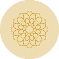 Chrysanthemum Vector Icon Design